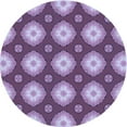 thumbnail image 1 of Ahgly Company Indoor Round Patterned Bright Lilac Purple Area Rugs, 7' Round, 1 of 6