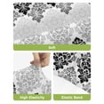 thumbnail image 4 of Black Grey Boho Flowers Bar Stool Covers Set of 6, Modern Luxurious Geometric Floral Stretch Bar Chair Covers with Backs, Removable Pub Counter Height Chair Cover for Kitchen Dining Room Cafe, 4 of 7
