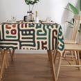 thumbnail image 2 of ZNDUO Rectangle Table Cloth, Abstract Mayan Style Lines Pattern Waterproof Stain Resistant Washable Polyester Table Cover, 54 X 72 Inch, 2 of 8