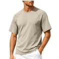 thumbnail image 5 of hoksml Men's Raglan Sleeve Crew Neck Short Sleeve T-Shirt, Loose Fit Lightweight Basic Casual Tee for Daily Workout Sports Outdoor Activities, 5 of 5