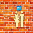 thumbnail image 1 of ⚡ Big Sale ! 1 Set Restroom Sign Ladies Toilet Wc Bathroom Gender Toilet Signs Washroom Toilet Sign Logo Cute Bathroom Signs Ladies Washroom Sign Washroom Wc Sticker Wc Sign Emblems, 1 of 5