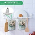 thumbnail image 6 of BZSMCE Pot Holder Oven Mitts Cooking baking Beautiful Blush Roses Creative Pattern Size:7x9.8in, 6 of 7