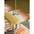 thumbnail image 2 of Outdoor Tablecloth with Umbrella Hole for Patio/Picnic/Party/Camping, Burnt Orange Yellow Ombre Waterproof Table Cloth Square Cover Washable, Contemporary Art Abstract Aesthetics (54"x 54"), 2 of 8