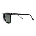 thumbnail image 4 of Mens No Glare Polarized Flat Top Horn Rim Rectangle Sunglasses Matte Black Green, 4 of 4
