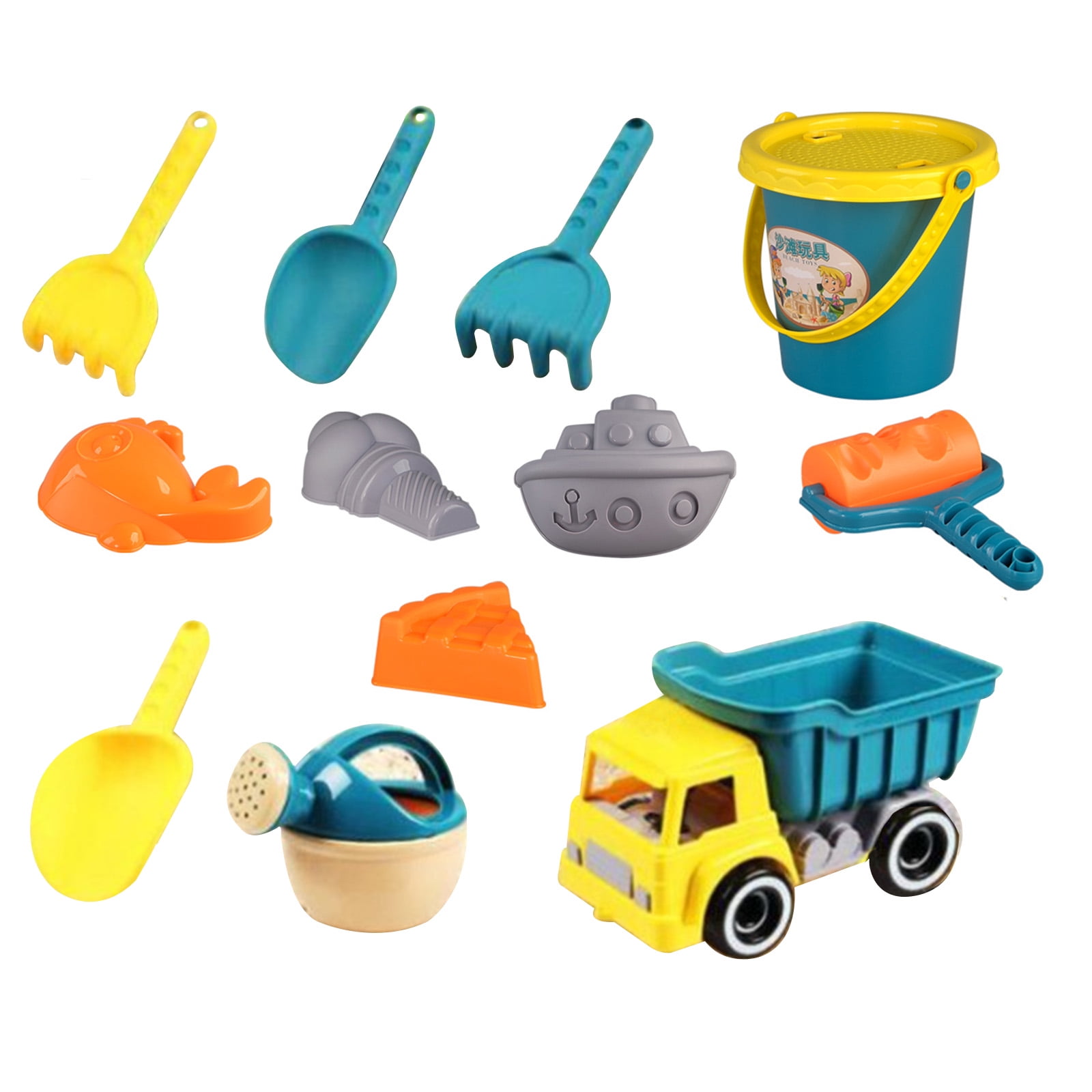 Children Sandbox Set Kit Toy Multicolor 6Pcs Kids Gift Bucket Shovel