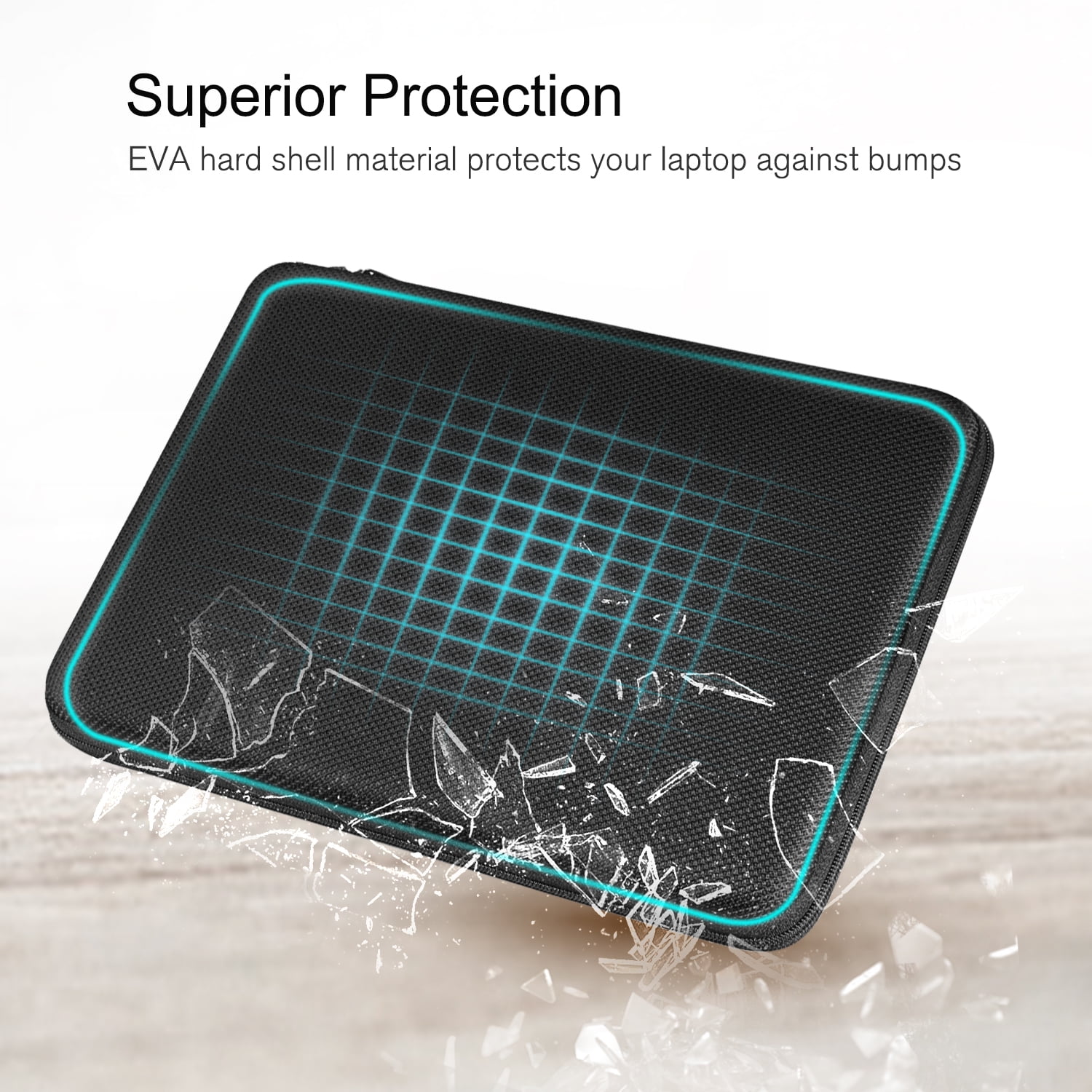 Fintie 13-14 inch Hard Laptop Sleeve Case for MacBook Neo (A18 Pro), Macbook Air 13-in M5/ M4 /M3/M2/M1, MacBook Pro 14-in M4/M3/M2/M1, Shockproof EVA Carrying Bag, Black