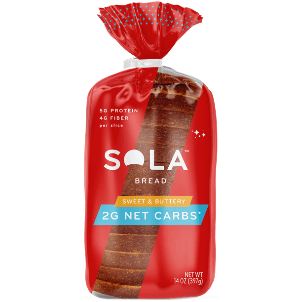 Sola Low Carb & Keto Friendly Bread, Sweet and Buttery, 5g Protein, 4g