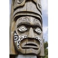 thumbnail image 2 of Paulson, Don 23x32 White Modern Wood Framed Museum Art Print Titled - WA, Orcas Island, Eastsound Face on a totem pole, 2 of 4