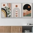 thumbnail image 2 of wall26 Framed Canvas Print Wall Art Set Mid-Century Forest Leaf Astronomy Planets Nature Abstract Illustrations Modern Art Bohemian Decorative for Living Room, Bedroom, Office - 16"x24"x3 White, 2 of 5