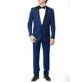 thumbnail image 1 of Giorgio Fiorelli Men’s G47815/17 One Button Modern Fit Two-Piece Shawl Collar Tuxedo Suit Set - Blue - 42R, 1 of 3