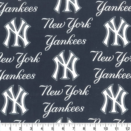 MLB New York Yankees 58 100% Cotton Sports Logo Craft Fabric By the Yard Multi-color