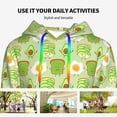 thumbnail image 4 of Xecao Avocado And Toast Pattern Hoodies for Women Sweatshirts Long Sleeve Sweatshirts Pullover Outfits with Pocket-Medium, 4 of 7