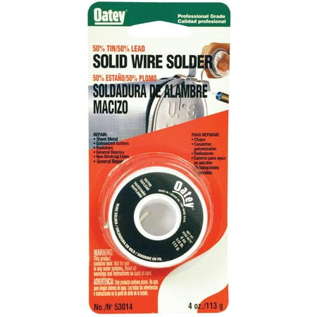 Oatey 8179624 0.25 lb Leaded Wire Solder, 40 Percent Tin&60 Percent Lead-Silvery