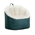 thumbnail image 2 of Big Joe Milano Adult Bean Bag Chair, Oat Sherpa and Sage, Vegan Suede, 2.5 feet, 2 of 6