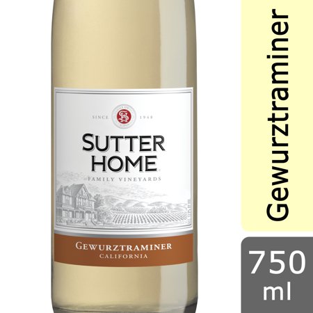 Sutter Home Gewurztraminer California White Wine, 750 ml Glass Bottle, 13.5% ABV