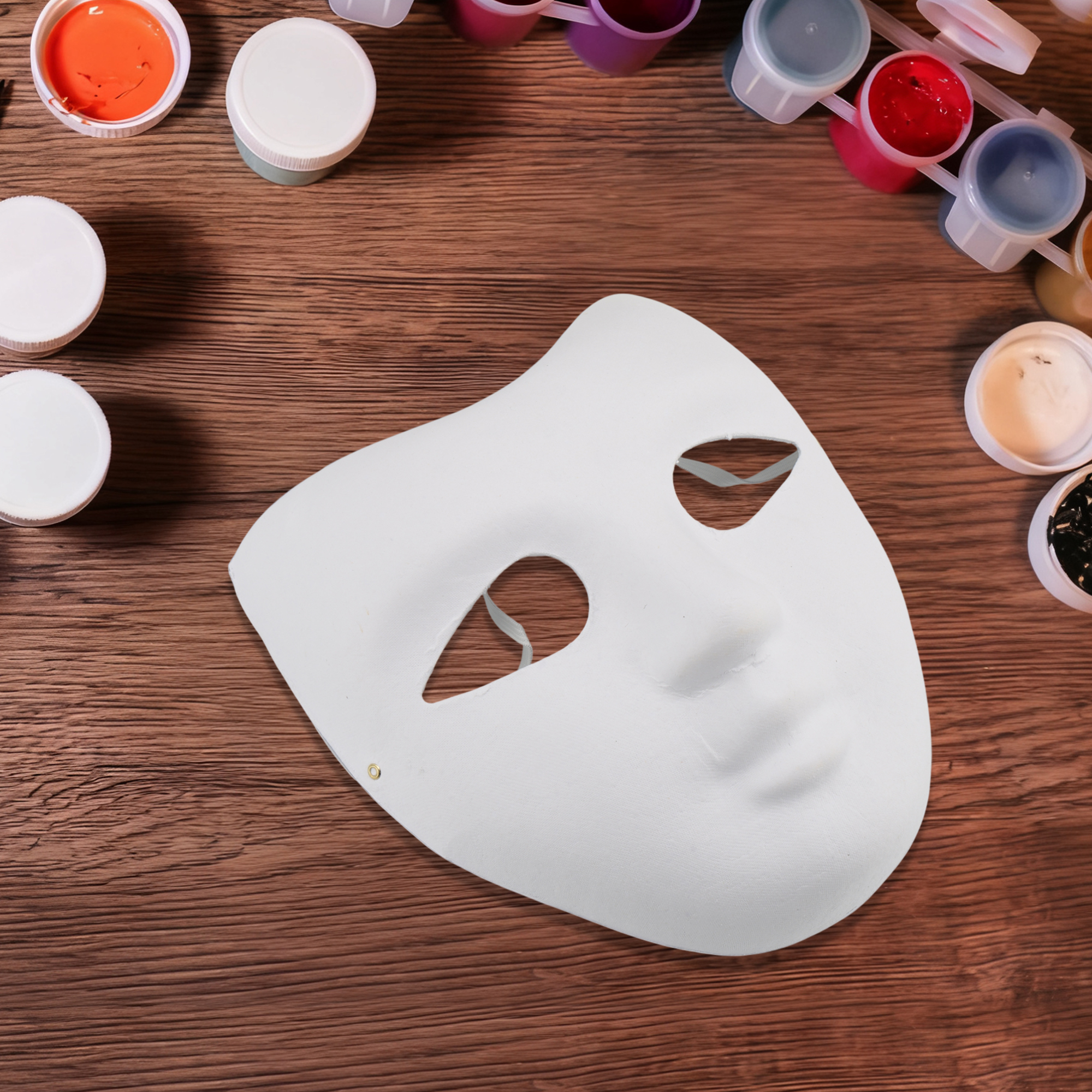 Unique Bargains 1 Pack Elegant Hand-Painted Party Mask White Pattern 15