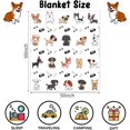 thumbnail image 2 of Mermaid Throw Blanket for Baby Girls, Soft Mermaid Plush Flannel Blanket for Toddler, Purple Green Cartoon Mermaid Ocean Theme Cozy Fluffy Blanket for Kids Gift Couch Sofa Nursery, 40x50 inch, 2 of 9