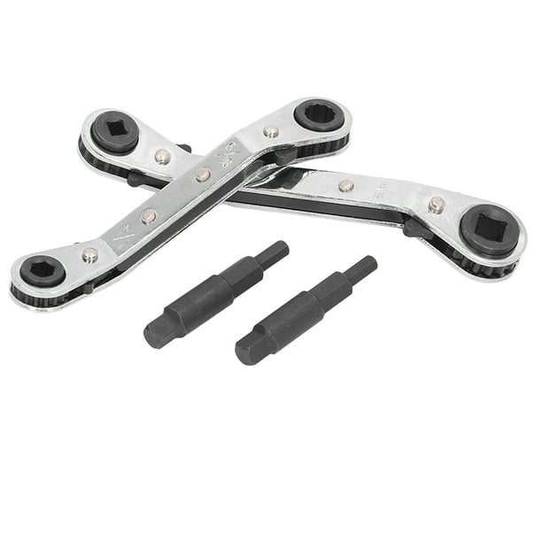Llave de trinquete para refrigeración, llave de servicio HVAC Juego de herramientas de refrigeración 3/8 Llave de trinquete para aire acondicionado Diseño fácil de usar