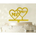 thumbnail image 1 of "Printtoo Mr Mrs Wedding Cake Topper Personalized Glitter Yellow Cake Topper Color Option Available 6.5""-7.5"" Inches Wide", 1 of 1