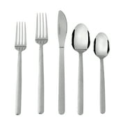 Mainstays 20-Piece Armatto Stainless Steel Flatware Set, Silver, Service for 4