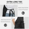 thumbnail image 4 of Kitchen Apron with Pockets for Men Women, Oil Stain Resistant, Black, Pack of 3Pcs, 4 of 7