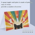 thumbnail image 3 of Yayeee Toggle Light Switch Wall Plate 2-Gang 4.56"x4.48" Decorative Outlet Cover, Colorful Black Cat, 3 of 7