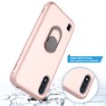 thumbnail image 6 of Samsung Galaxy A01 Case, KAESAR 3-Layer Slim Shockproof Hard Cover With Metal Ring Stand Skin Fashion Cute Cover Armor Case for Samsung Galaxy A01 (Rose Gold), 6 of 6