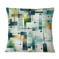 thumbnail image 2 of Designart "Geometric Oasis in Green Hues" Geometric Printed Throw Pillow, 2 of 5