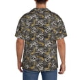 thumbnail image 3 of Lsque Hockey1 print Men's Cuban Collar Short Sleeve Shirt Summer Beachwear Casual Button Down Fashionable Vacation Leisure Shirt-3X-Large, 3 of 7