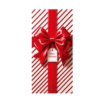 Uutvery 2025 New Christmas Door Cover with Elastic Material, 35x71 Inch 3D Visual Bow Tie Design, Indoor Outdoor Holiday Decorations Party Celebrations Home Office