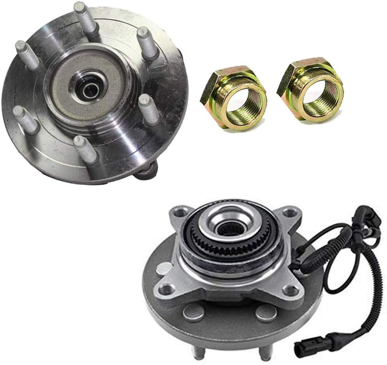 2010 Expedition - 2010 Lincoln Navigator Driver and Passenger Side fits 2WD Only DETROIT AXLE Front Wheel Hub and Bearing Assembly 2009-2010 Ford F-150 - 