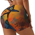 thumbnail image 3 of Athletic Shorts for Women, Abstract Funny Duck Seam Womens Shorts High Waisted Sport Running Workout Gym, 3 of 8
