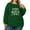 Green, variant on Women's Fashion Casual Plus Size Long Sleeve Pullover Printed Sweatshirt with CHEERS to the NEW YEAR Design for Celebration,Black,L