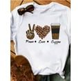 thumbnail image 2 of Lovelywholesale Plus Size Casual Heart-shaped Letter Print White T-shirt, 2 of 2