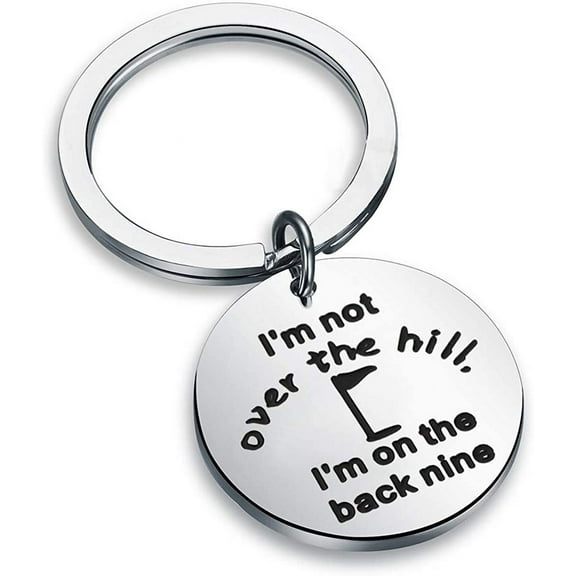 Zuo Bao Golf Gift for Golfer Retirement Gift I'm Not Over The Hill I'm On The Back Nine Keychain