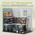 thumbnail image 4 of Patiowell 6' x 4' Plastic Shed for Outdoor Storage,Resin Shed with Window for Garden,Backyard,Tool Storage Use，White, 4 of 8