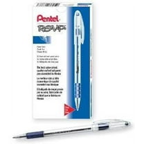 2 PACK Pentel R.S.V.P. Ballpoint Pen 0.7mm Fine Tip Blue Ink Box of 12 (BK90-C)