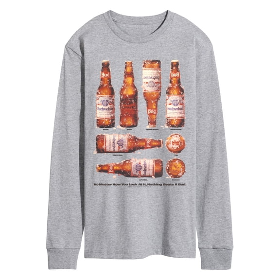 Budweiser - Nothing Beats Bud Grid - Men's Long Sleeve Graphic T-Shirt