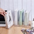 thumbnail image 3 of 4 Pack Acrylic Magazine Holder Desk Magazine Organizer Transparent Vertical Storage Box for Home Office Classroom Christmas Books Office, 3 of 9