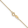 thumbnail image 3 of 14K Yellow Gold .5mm Box With Spring Ring Clasp Chain (28 X 0.5) Made In South Africa pen1-28, 3 of 5