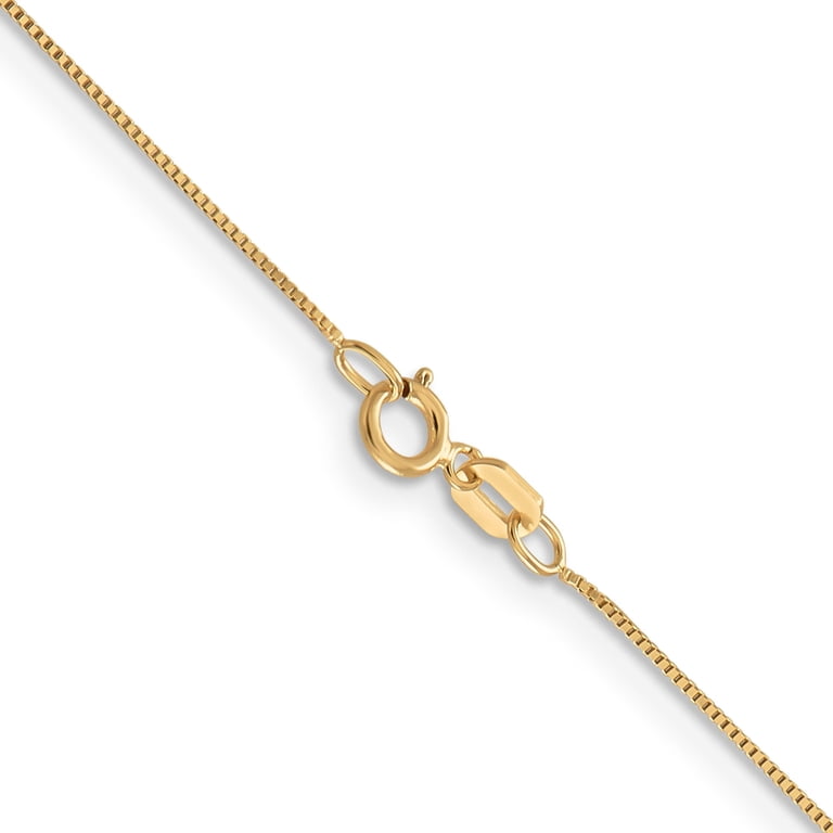 14k Yellow Gold 20 Inch .9mm Curb With Spring Ring Cl