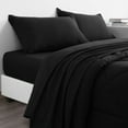 thumbnail image 4 of Ntbay 7 Piece King Bedding Comforter Set, Ultra Soft and Breathable Bed in a Bag, Includes Quilted Comforter, Fitted Sheet, Flat Top Sheet, 2 Envelope Pillowcases, 2 Pillow Shams, Black, 4 of 8