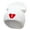 White, variant on Plane Heart Embroidered 12 Inch Long Knitted Beanie - Royal OSFM