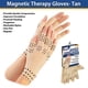 thumbnail image 4 of Guantes de terapia magnética North American Health + Wellness Compresión Sin dedos Alivio del dolor Tan Regular, 4 of 5