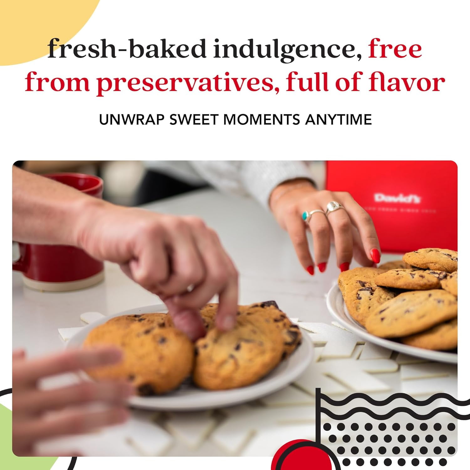 David's Cookies Handmade & Freshly Baked Cookies, Chocolate Chunks, 2 lbs