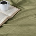 thumbnail image 5 of Superior Clara Cotton Striped Woven Blanket, Throw, Sage, 5 of 11