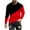 Red, variant on Men's Eye-Catching Diagonal Dye Long-Sleeve T-Shirt: Bold Black & Blue Contrast for a Modern, Edgy Look