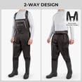 thumbnail image 2 of Calamus WaveWalker Fishing Waders for Men & Women, 100% Waterproof PVC Waders with Slip-Resistant Boots, Tear-Resistant Nylon, 2 of 8