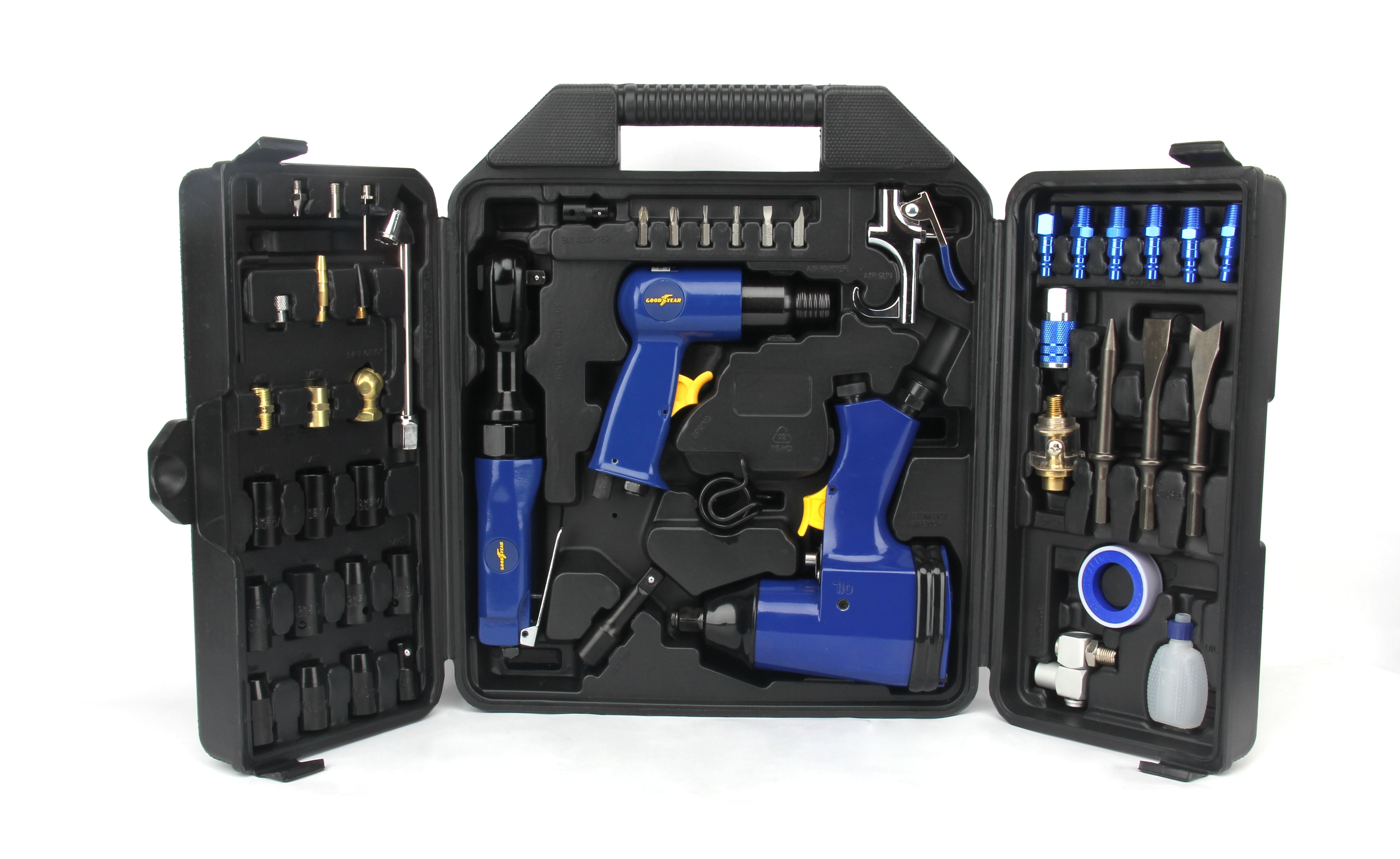 GOODYEAR. 50 Piece Air Tool Kit. with Blow Molded Carrying Case
