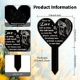 thumbnail image 3 of Heart Shaped Angel Butterfly Garden Stake Memorial Remembrance Plaque Stake for Cemetery Acrylic Waterproof Sympathy Garden Stakes for Yard Grave Cemetery Black DIY, 3 of 9